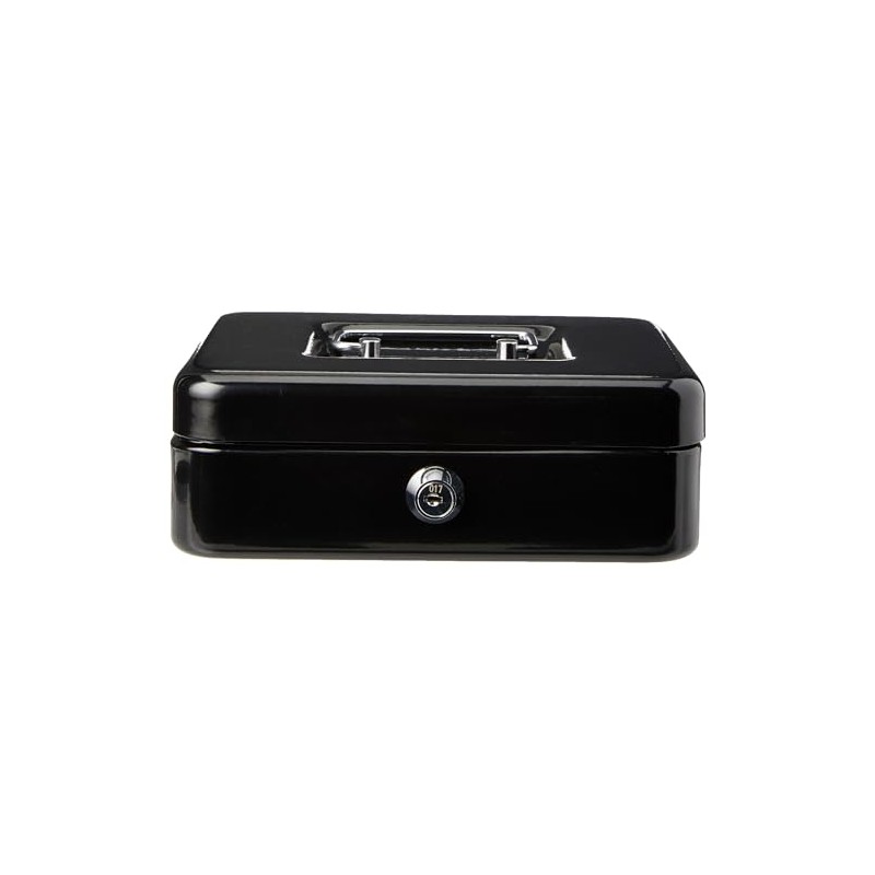 5 Star Facilities Cash Box with 5-compartment Tray Steel Spring