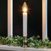 Konictom 25 Pack Candle Light Bulbs,Crystal Clear Torpedo Tip Candelabra