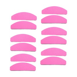 WOONEKY 20pcs Mini Sponge Nail File Half-moon Shaped Nail Art Tool Double-sided Nail Polishing Strip for Home Salon Use