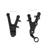 TCT-MOTORPARTS FBlack Front Driver Foot Pegs Footrest Bracket Fit For