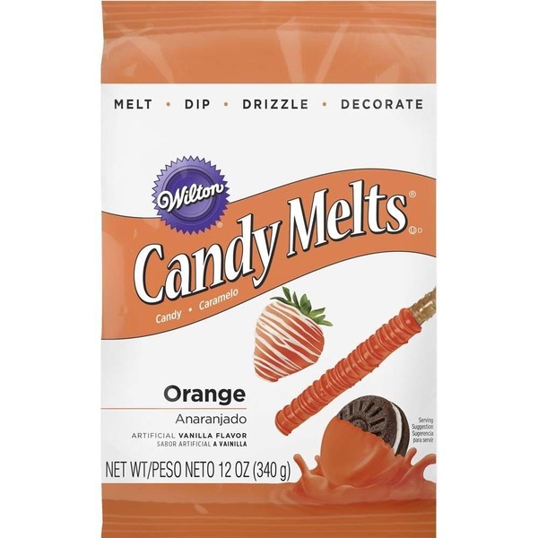 2 pack - Wilton Candy Melts, Orange, 12 oz each bag