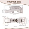 2pcs 170 Degree Hydraulic Cabinet Door Hinges, Adjustable Lazy Susan