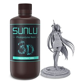 SUNLU Nylon-Like 3D Printer Resin, Fast Curing Durable Tough 3D Resin for 4K/8K LCD/DLP/SLA Printers, 405nm UV Light Curing PA-Like Polyamide Resin, Good for Functional Parts, 1KG, Grey
