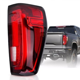 LED Rear Brake Tail lights Compatible With 2019-2025 GMC Sierra 1500 2500HD 3500HD, Replace Taillights Assembly Red Tail Lights, Included Bulbs, Right Passenger Side, GM2801310 86820474 84968741