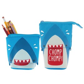 Stephen Joseph, Pop Up Pencil Pouch, Standing Pencil Case, Multipurpose Kids School Stationary Case, Colorful Cute Designs with Large Space for Pencils and Pens, Shark