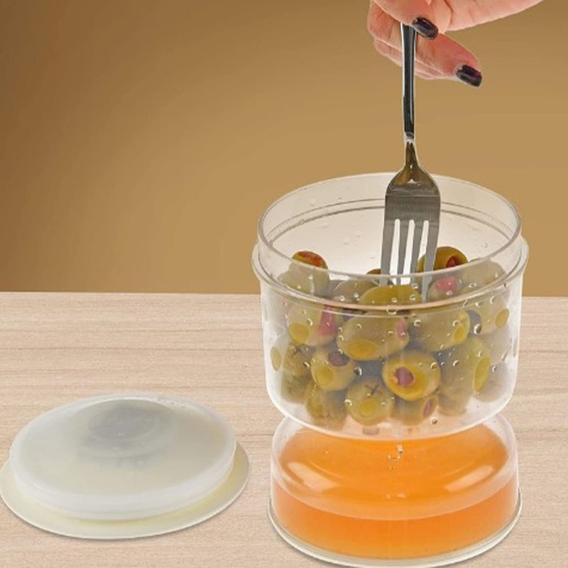 Einmachglas aus Acryl, Auslaufsicherer, Luftdichter Deckel, Luftdichtes Kimchi-Glas, Sanduhr-Einmachglas, Sanduhr-Einmachglas,