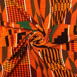 FWD ITY Fabric African Print (3-2) Printed Polyester Knit Jersey Spandex 58"