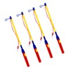 Toyvian 4pcs 39CM Paper Lantern Holder Walking Stick with LED