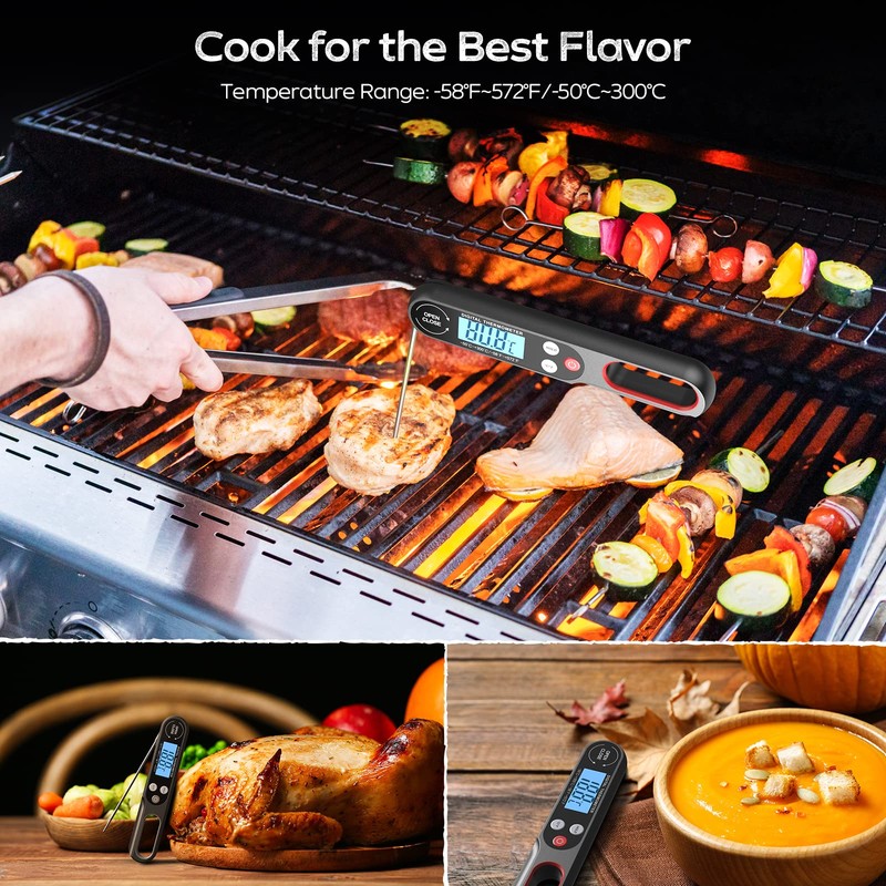 Digital Meat Thermometers for Air Fryers Cooking, Food Thermometer Instant