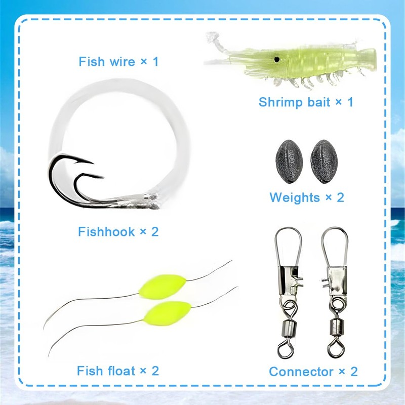 XBFOCNH Compact Fishing Set for Camper, Hiker, Hiking, Camping, Backpacking,