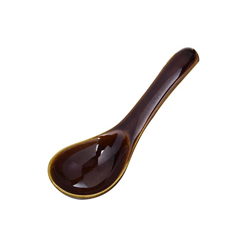 Thousand Old Burn Silver Fuji 菊花 Ceramic Spoon Small Set