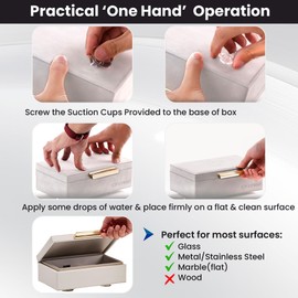 CKEYURE Key Box | Faraday Box for Car Keys | Car Key Signal Blocker Box | RFID Key Box | Key Holder | Key Safe | Signal blocking key box for car security | One Hand Operation (White)