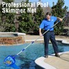 Pragmatist Pool Skimmer Net with 113.2 Inch Stainless Steel Pole,