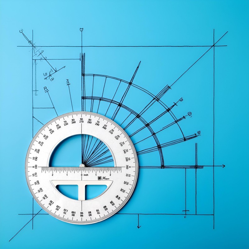 1Pc White 360 Degree Protractor Round Ruler Gauge Angular Drafting