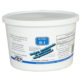 SU-PER B-1 Horse Calming Supplement - Equine Vitamin B-1 Support Horse Calmer Powder - Appetite Booster Supplement for Horses - 2.5 Pounds, (2 Pack)