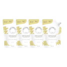 OH! GANICS Pack de 4 Refill Jabón En Espuma Para Biberones 500 ml