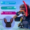 YEUX MER 2PCS Black Silicone Mouthpiece with Regulator Tie Fits