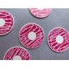 5pc. Pink Sprinkle Donuts Resin Planar Flatbacks, Bow Center, Cabochon,