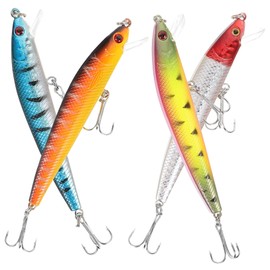 Kisangel 4pcs Fishing Lures Realistic Simulation Baits for Outdoor Fishing Activities Anti- Baits for Enthusiasts