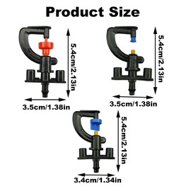 Micro Rotating Sprinkler Micro Nozzle Sprinkler Plant Watering Atomising Drip System Micro Rotor Sprinkler for Greenhouse (G-Type 180° Refractive Sprinkler Head) Pack of 10