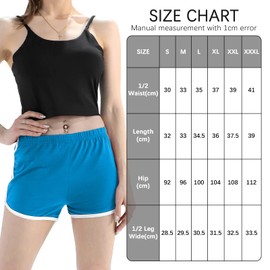 URATOT - Paquete de 7 pantalones cortos deportivos de algodón para verano, yoga, danza, transpirables, para entrenamiento, correr, pantalones cortos de delfín para mujer, Blanco roto,rosa claro, azul