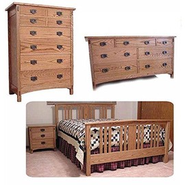 WOODCRAFT Project Paper Plan to Build Mission Bedroom - Material Not Included