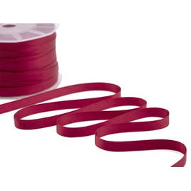 Furlanis - Nastro Doppio Raso, Tessuto Italiano - Bordeaux, 10 mm x 25 m