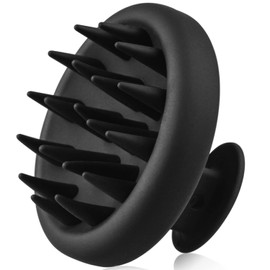 Scalp Massage Shampoo Brush, Scalp Washer/exfoliator, Soft Hair Brush, Scalp Care, Scalp Massage, Integrated Design, Both Dry and Wet, Applicable to All People(Black)