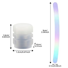 44pcs Fluorescent Dust Caps For Car Tyres,Fluorescent Stickers,Reflective Tyre Stickers,For General Cars Suv Motorbike Trucks Bicycle Decoration(Blue)