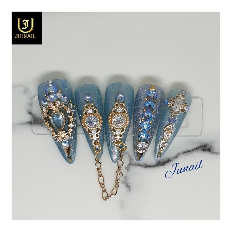 ❄️Winter Palace handmade nail tips❄️ - Short ballerina / ❄️겨울궁전
