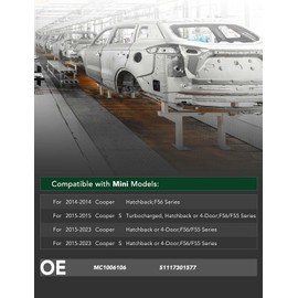 YHTAUTO Front Bumper Reinforcement Impact Bar Compatible with Mini Cooper 2014-2023 Hatchback, Aluminum Front Replacement Bumper Impact Bar