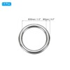 PATIKIL 2.4" Seamless Metal O Rings, 4 Pack 304 Stainless