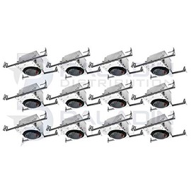 Paladin 4" Inch New Construction Recessed Housing IC Rated Air Tight Ceiling Downlight Can, E26 Base, UL Listed (12 Pack)