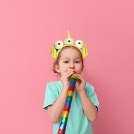 Susunaya Alien Headband Three-eyed Alien Ears Headband Stretchy Hair Accessories for Party Adults Kids