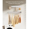 Wall Mounted Foldable, Space Saving Clothes Drying Rack with Knob,