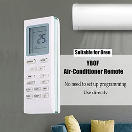 Ciglow Acondicionador de Aire Control Remoto, Durable Nuevo acondicionador de Aire Elegante Control Remoto Universal Controlador para Gree YBOF