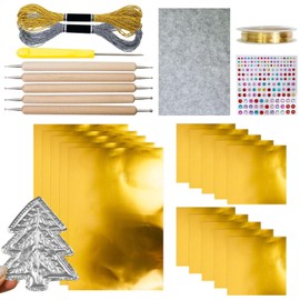 Craft Foil - Decorative Foil Embossing Kit | Silver Shimmer Gold Crafting Accessory for Kids Adults Engraving Painting Art Projects