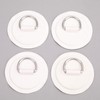 Priaora 4pcs Pad/Patch D Rings for PVC Inflatable Boat Canoe