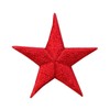 ID 3464C Red Star Patch Night Sky Symbol Craft Embroidered