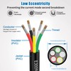 Matugajp 24awg 0.2mm² Electrical Wire 5 Core Extension Cable 10feet