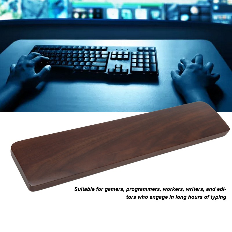 Keyboard Rest Wrist Pad Slip Resistant Fatigue Relief Wooden Hand