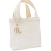 miwaki Bag Charm Initial Charm Keychain Initial Alphabet Square Chain