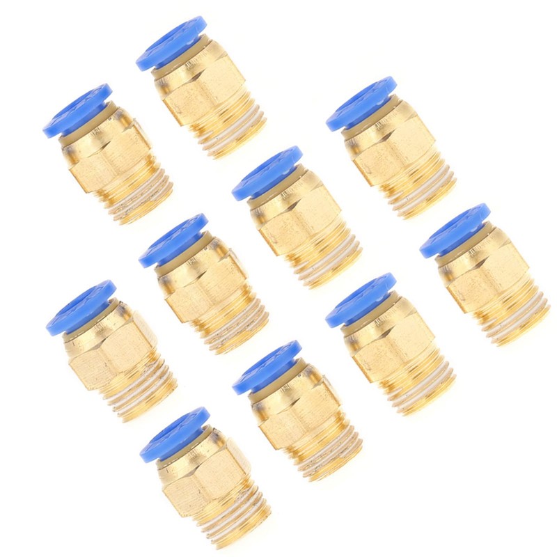 TOPINCN 10Pcs Pneumatic Quick Connector Air Fittings Adapter 8Mm Diameter
