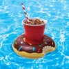 LW Mini Floating Cup Holder Tube for Pool Villas & Water Fun ELN Cup Holder Tube Strawberry Donut 9ea