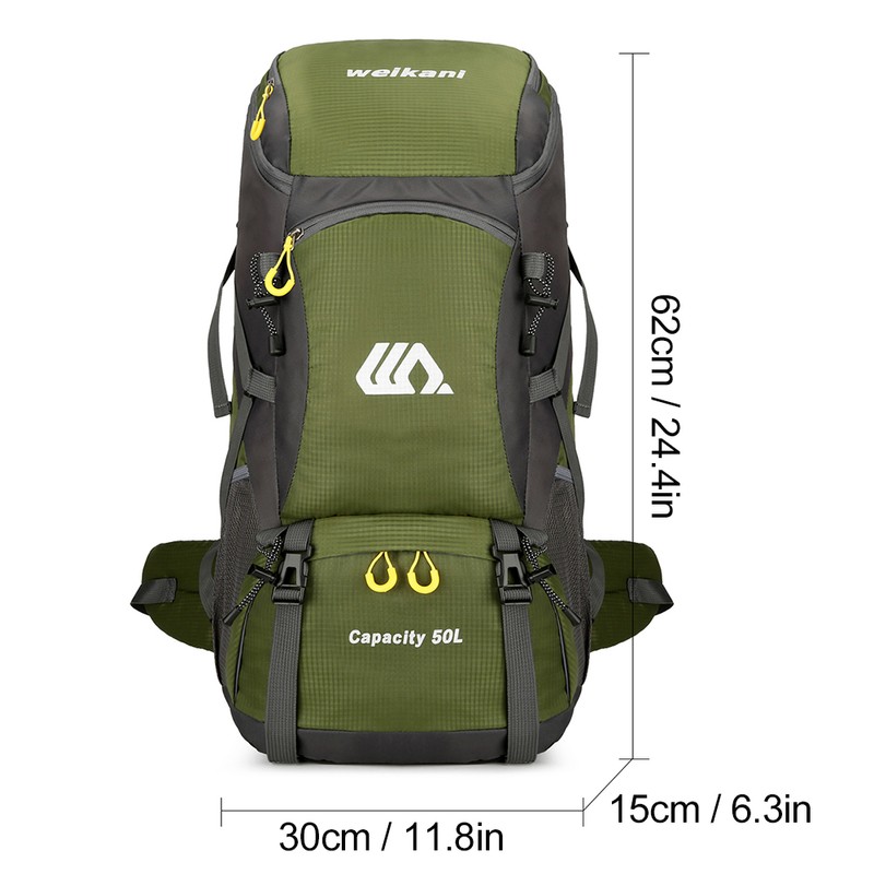 50L Water Resistant Hiking Backpack Outdoor Sport Daypack Travel Bag