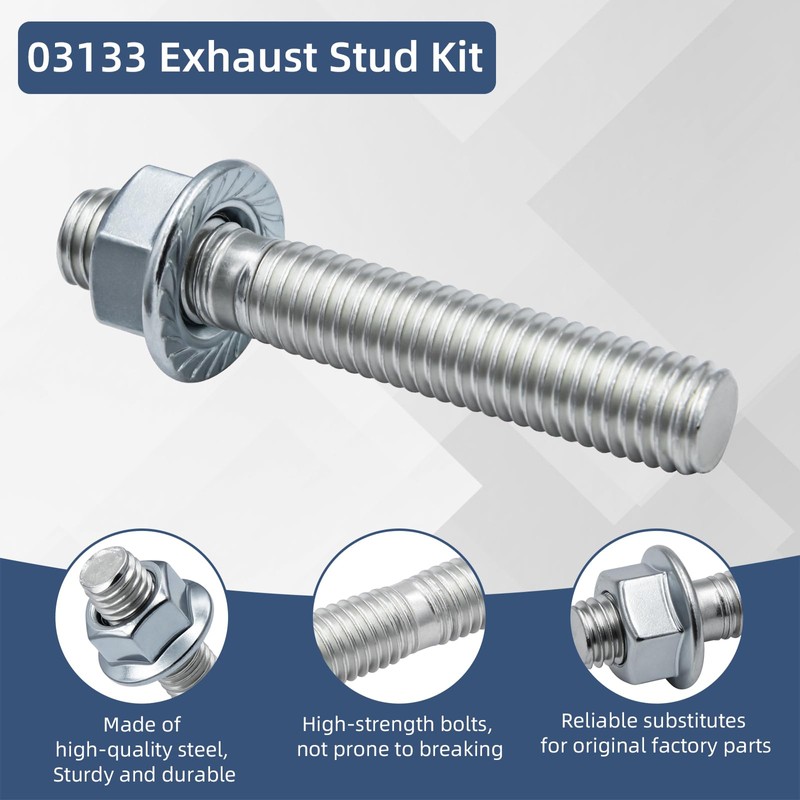 03133 Exhaust Manifold Bolts Stud Kit – M10-1.5 X 62mm