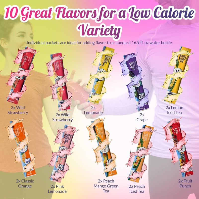 Crystal Light Variety Pack Sugar Free Drink Mix Packets 20