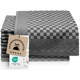 Zollner 10-piece Tea Towels 100% Cotton 46 x 70 cm Many Colours, 010