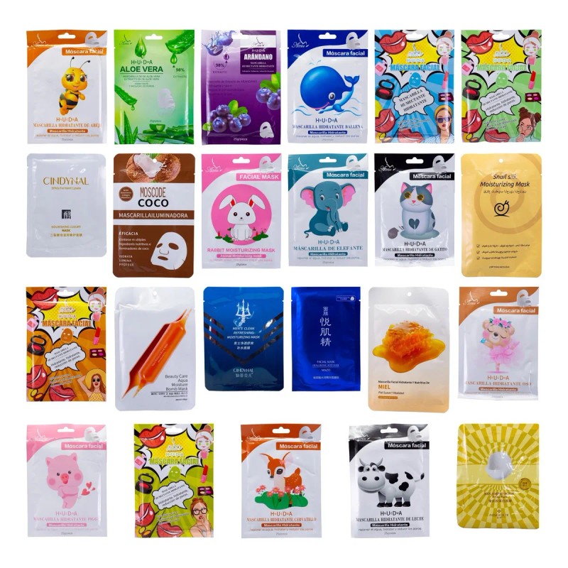 🔥 100 mascarillas coreanas faciales mayoreo huda axiu mixta Vitaminas