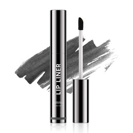 Lip Stain Lip Gloss, Long Lasting & Waterproof Non-Stick Cup Highly Pigmented Natural Finish for All Skin Types (Black)